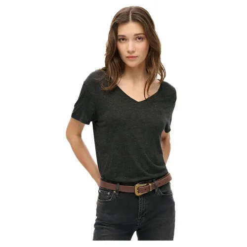 슈퍼드라이 Studios Slub Embroidered Vee 반팔 티셔츠 141198273