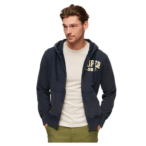 슈퍼드라이 빈티지 Athletic 풀지퍼 스웨터 141198356