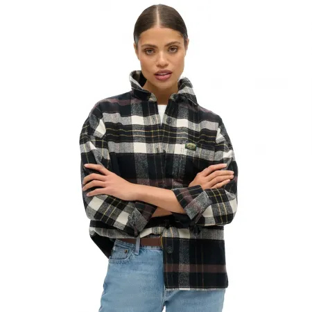 슈퍼드라이 체크 Flannel 오버셔츠 141483613