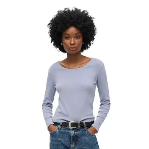 슈퍼드라이 Fine Rib Scoop 긴팔 티셔츠 141483768