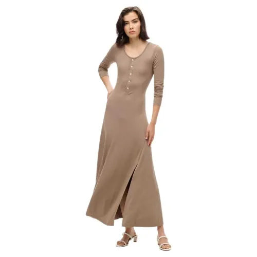 슈퍼드라이 Henley 3/4 소매 미디 원피스 141483772