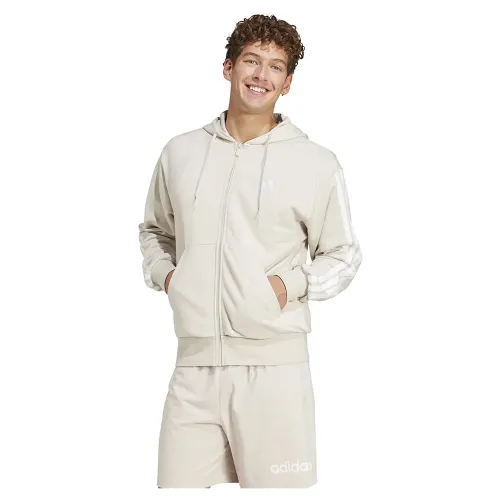 아디다스 에센셜 3 Stripes French Terry 풀지퍼 스웨터 141541444