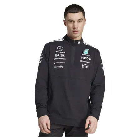 아디다스 메르세데스 AMG Petronas F1 Team 하프 지퍼 스웨터 141541998