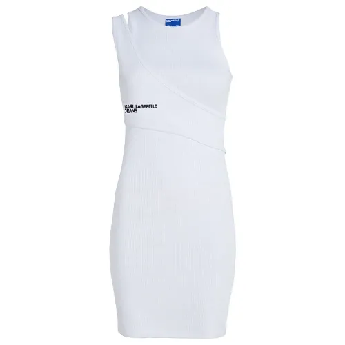 KARL LAGERFELD Ribbed 나시 짧은 원피스 141554513