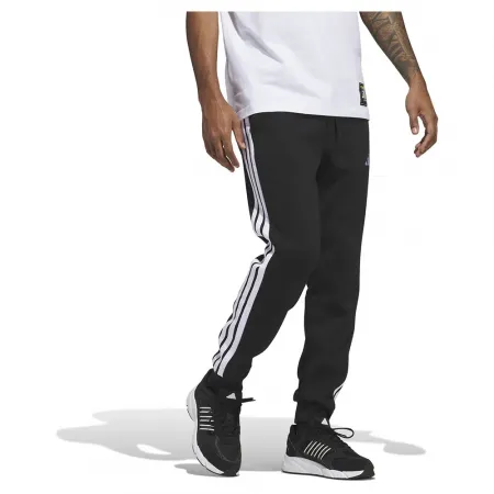 아디다스 에센셜 3 Stripes 플리스 조거팬츠 141566227