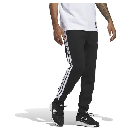 아디다스 에센셜 3 Stripes 플리스 조거팬츠 141566227