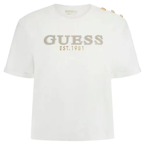 게스 Cn Cropped Washed Logo 반팔 티셔츠 141631437