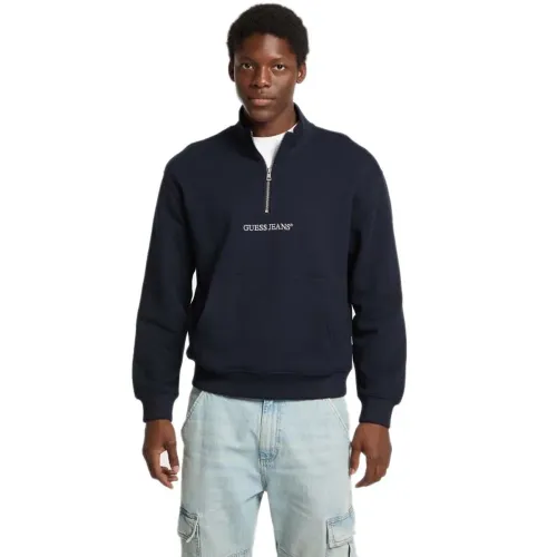 게스 Embro Regular Fit 하프 지퍼 스웨터 141631556