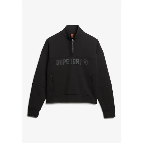 슈퍼드라이 Active Tech Logo Relaxed 하프 지퍼 스웨터 141662897