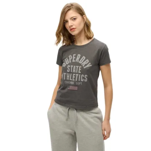 슈퍼드라이 Ath 그래픽 Fitted 반팔 티셔츠 141662930