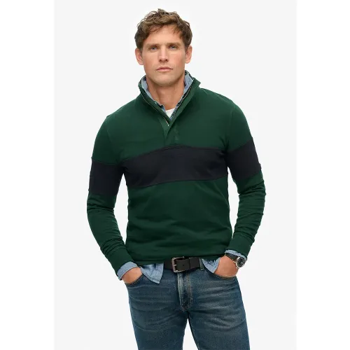슈퍼드라이 Classic Rugby Henley 긴 소매 폴로 141663056