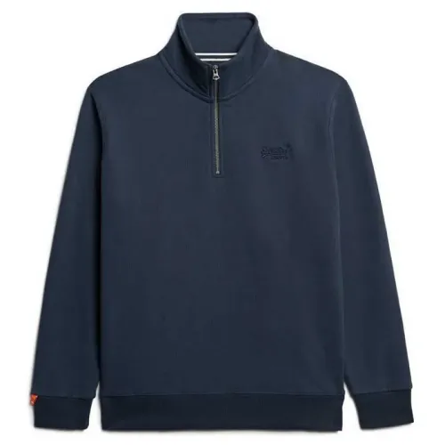 슈퍼드라이 에센셜 Logo Henley 하프 지퍼 스웨터 141663200