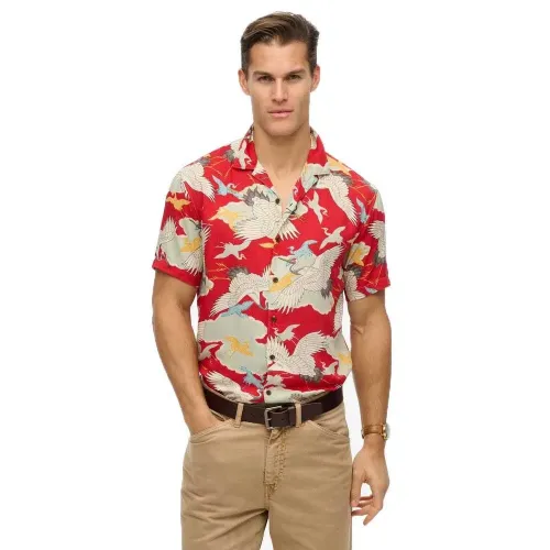 슈퍼드라이 Merchant Hawaiian 반팔 셔츠 141663400