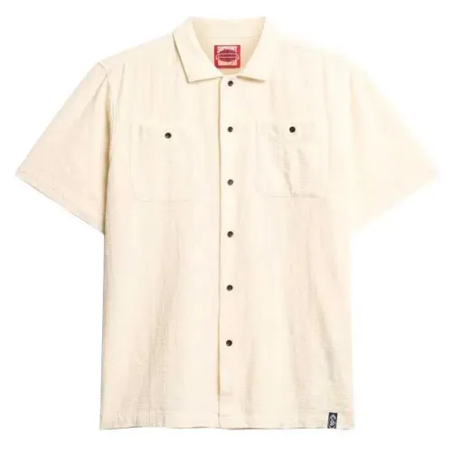 슈퍼드라이 Merchant Textured 반팔 셔츠 141663438