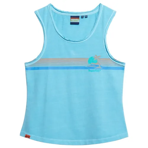 슈퍼드라이 Outdoor Stripe Scoop 나시 티셔츠 141663475