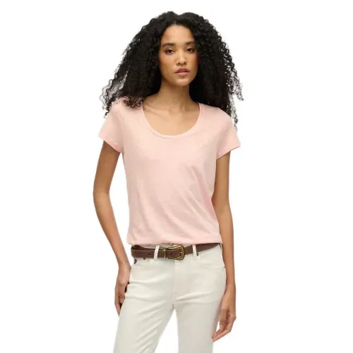 슈퍼드라이 Scoop Neck 반팔 티셔츠 141663554