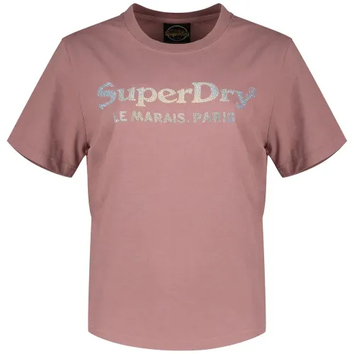 슈퍼드라이 Venue Metallic Relaxed 반팔 티셔츠 141663704