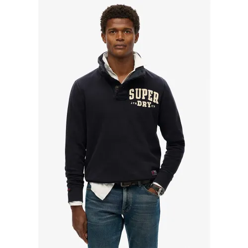 슈퍼드라이 빈티지 Athletic Half Button 스웨터 141663727