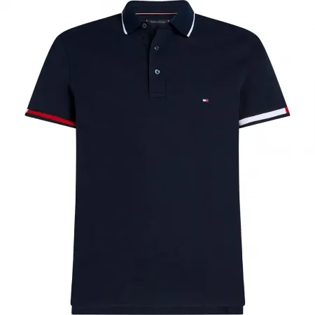 타미힐피거 Flag Cuff Slim Fit 반팔 폴로 셔츠 141678961