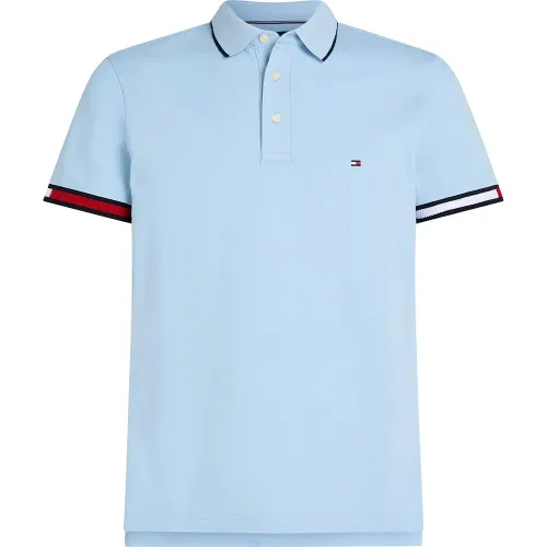 타미힐피거 Flag Cuff Slim Fit 반팔 폴로 셔츠 141678978