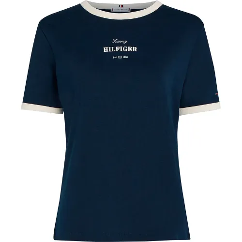 타미힐피거 Monotype Stripe Regular Fit 반팔 티셔츠 141679077