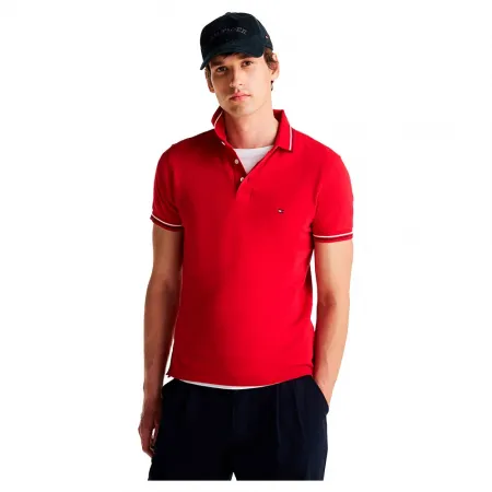 타미힐피거 Tipped Slim Fit 반팔 폴로 셔츠 141679154