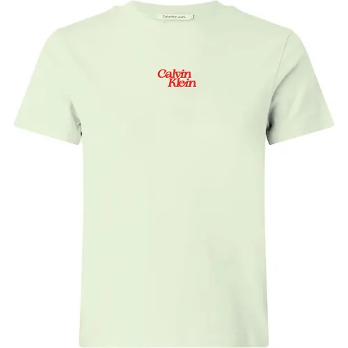 캘빈클라인 Flocked Logo 반팔 티셔츠 141679826