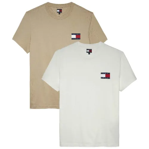 타미힐피거 에센셜 Flag Slim Fit 반팔 티셔츠 2 팩 141785866