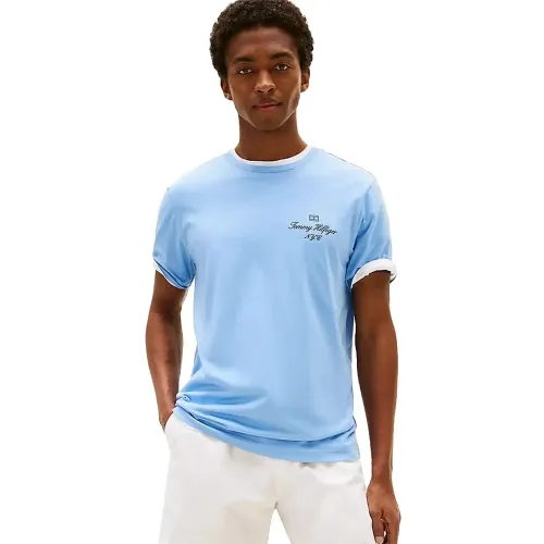 타미힐피거 Outline Flag Script 반팔 티셔츠 141786942