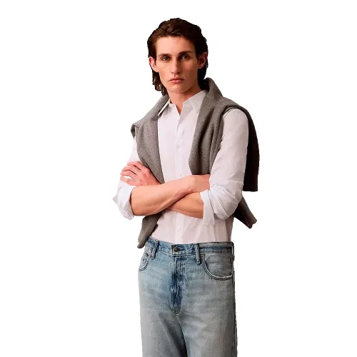 캘빈클라인 Solid Stretch Slim Fit 긴팔 셔츠 141794950