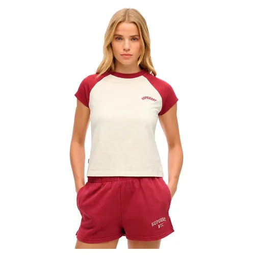 슈퍼드라이 에센셜 Logo Raglan 반팔 티셔츠 141845012