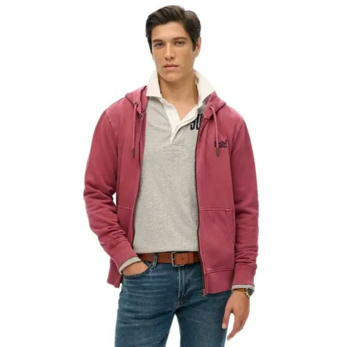 슈퍼드라이 에센셜 Logo Washed 풀지퍼 스웨터 141845022