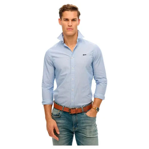 슈퍼드라이 에센셜 Tailored Fit 긴팔 셔츠 141845042