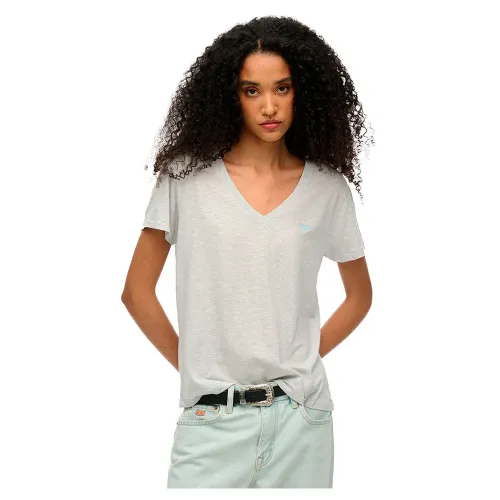 슈퍼드라이 Studios Slub Embroidered 반팔 V넥 티셔츠 141845151