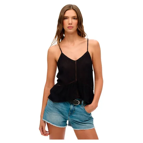 슈퍼드라이 빈티지 Ladder Trim 나시 티셔츠 141845165