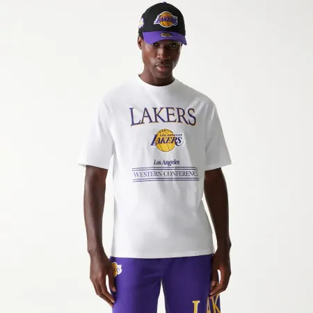 뉴에라 NBA Los Angeles Lakers Team Graphic Oversize 반팔 티셔츠 141848983