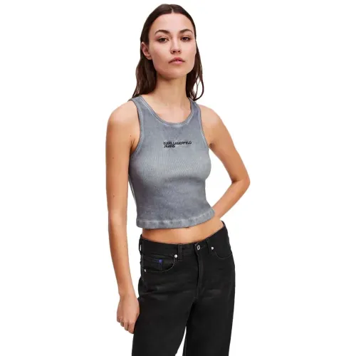 KARL LAGERFELD JEANS Washed Ribbed 나시 티셔츠 141851910