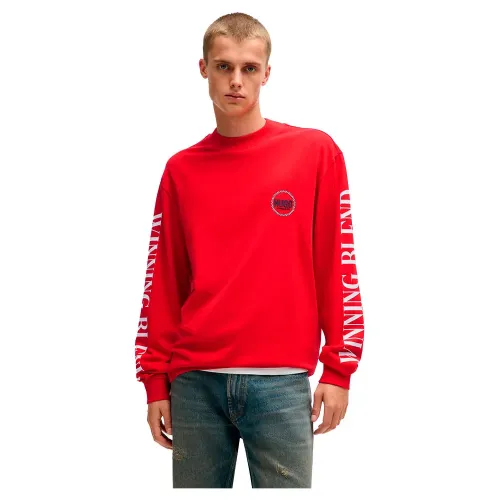 휴고 보스 Dicruse 10232789 01 Relaxed Fit 긴팔 티셔츠 141854300