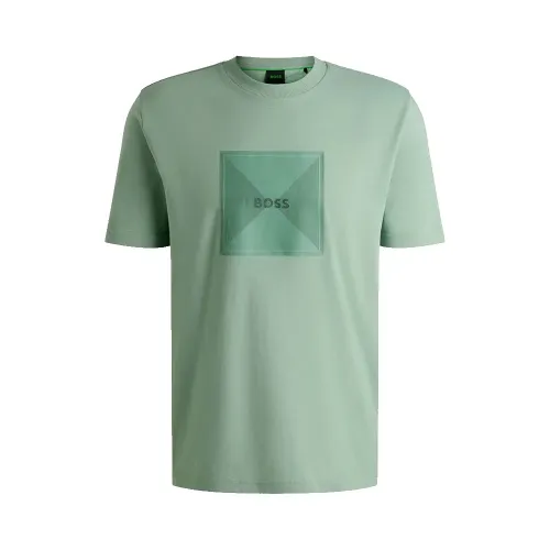 보스 로고 Rib 01 반팔 티셔츠 141858225