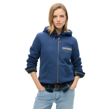 슈퍼드라이 Luxe Metallic 로고 풀지퍼 스웨터 141896821