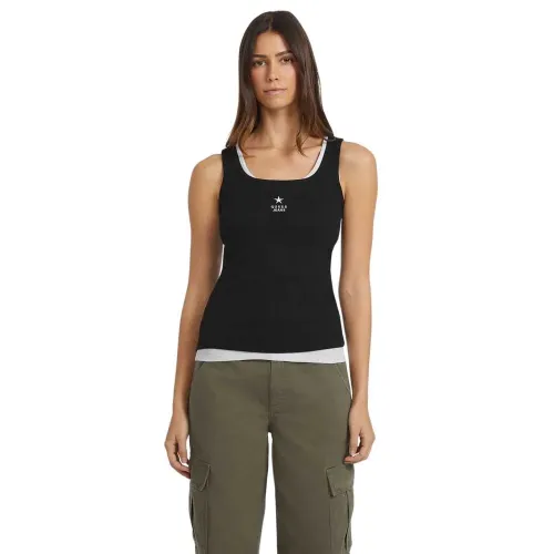 게스 Slim Rib Emb 나시 티셔츠 142112263