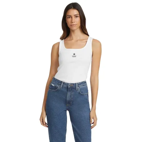 게스 Slim Rib Emb 나시 티셔츠 142112265