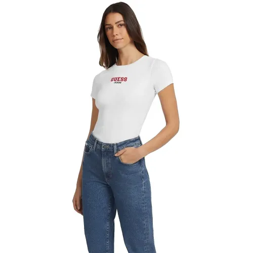 게스 Slim Rib Emb 반팔 티셔츠 142112276