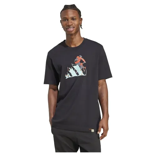 아디다스 Doodle Hunt Bike 그래픽 반팔 티셔츠 142117067