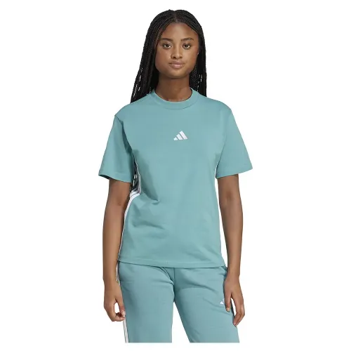 아디다스 에센셜 3 스트라이프 코튼 반팔 티셔츠 142117101