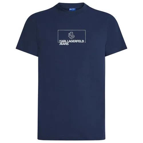 KARL LAGERFELD JEANS Outline Logo Slim Fit 티셔츠 142144903