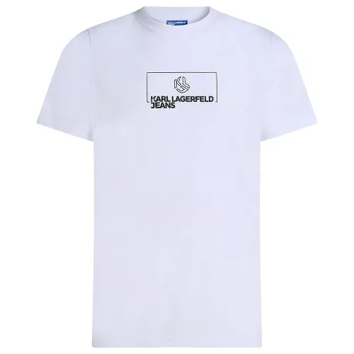 KARL LAGERFELD JEANS Outline Logo Slim Fit 티셔츠 142144904