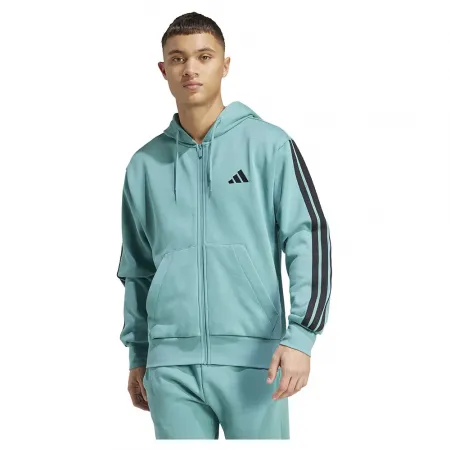 아디다스 에센셜 3 Stripes 플리스 풀지퍼 스웨터 142156406