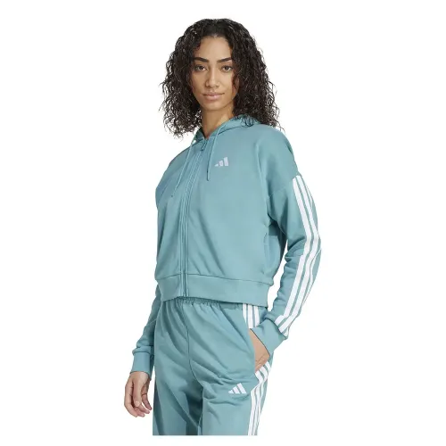 아디다스 에센셜 3 Stripes French Terry 풀지퍼 스웨터 142156497