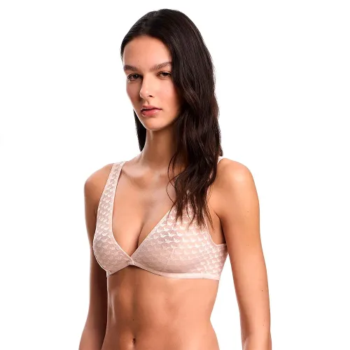 엠프리오 아르마니 All Over Eagle Mesh Unpadded Bralette 브라 142165110